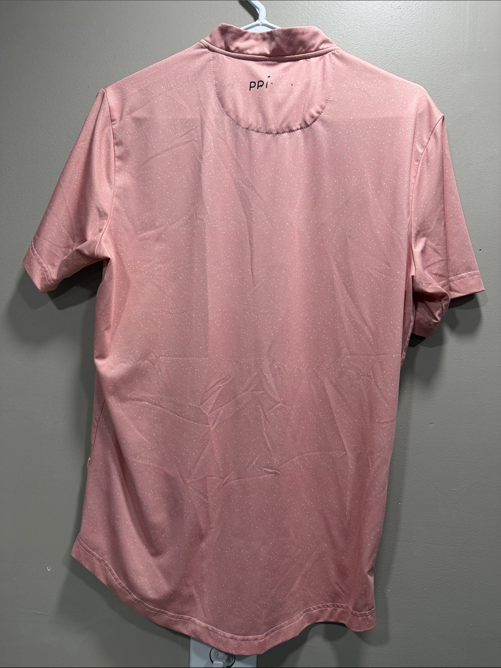 Primo Men’s Pink Short Sleeve Polo Shirt - Picture 4 of 4
